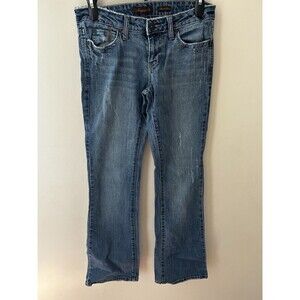Aeropostale Jeans Y2K  1/2S Juniors Stretch Boot Distressed Embroidered Pockets